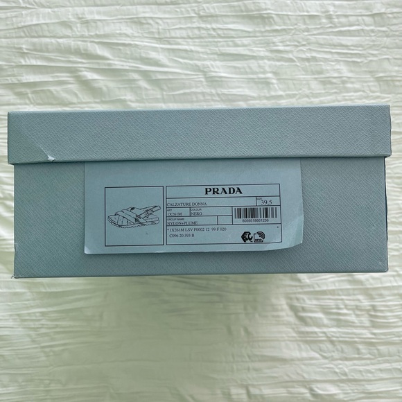 Prada CALZATURE DONNA padded crossover strap flat sandals | black | size EU 39.5 - Picture 9 of 11